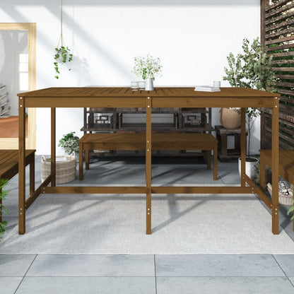 vidaXL Garden Table Honey Brown 203,5x90x110 cm Solid Wood Pine