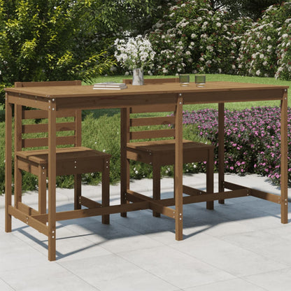 vidaXL Garden Table Honey Brown 203.5x90x110 cm Solid Wood Pine