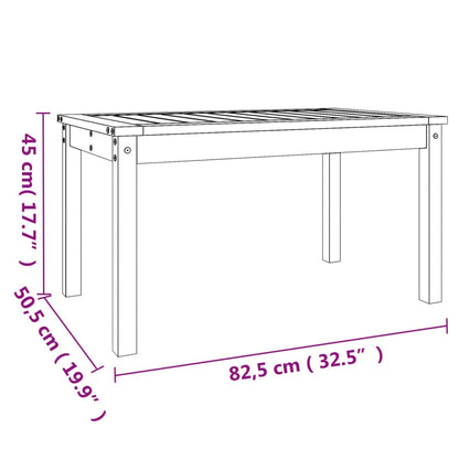 vidaXL Garden Table 82,5x50,5x45 cm Solid Wood Douglas