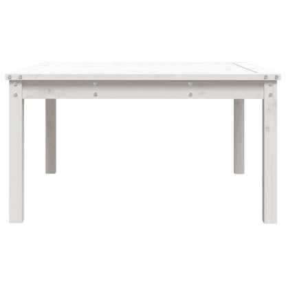 vidaXL Garden Table White 82.5x82.5x45 cm Solid Wood Pine
