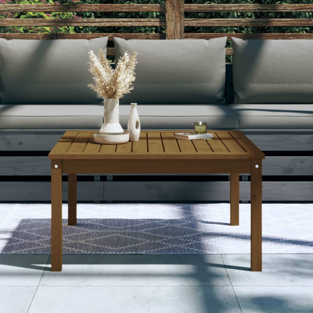 vidaXL Garden Table Honey Brown 82,5x82,5x45 cm Solid Wood Pine
