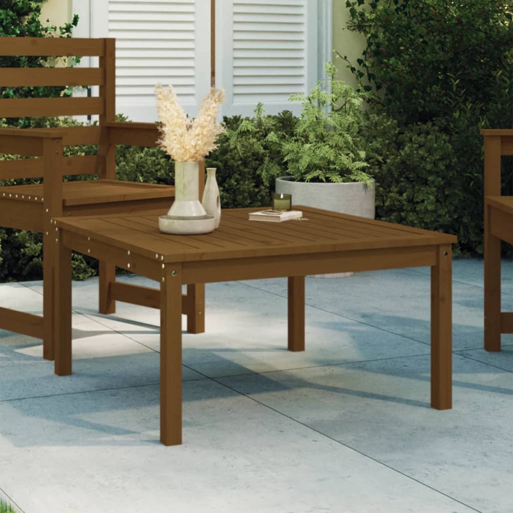 vidaXL Garden Table Honey Brown 82.5x82.5x45 cm Solid Wood Pine