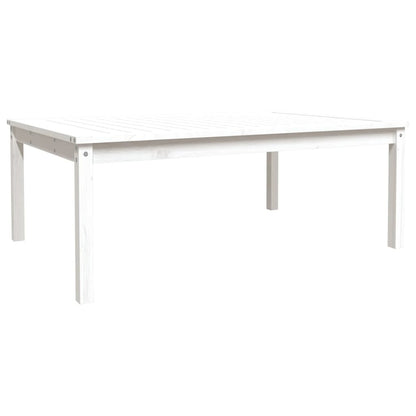 vidaXL Garden Table White 121x82,5x45 cm Solid Wood Pine
