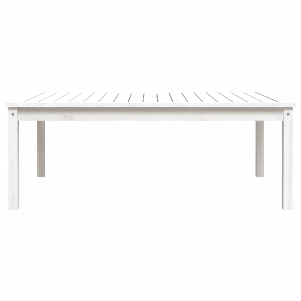 vidaXL Garden Table White 121x82.5x45 cm Solid Wood Pine