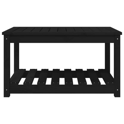 vidaXL Garden Table Black 82.5x50.5x45 cm Solid Wood Pine