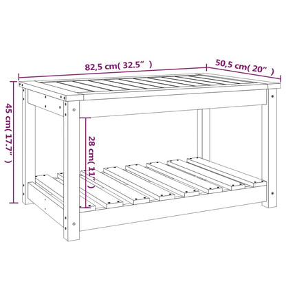vidaXL Garden Table 82,5x50,5x45 cm Solid Wood Douglas