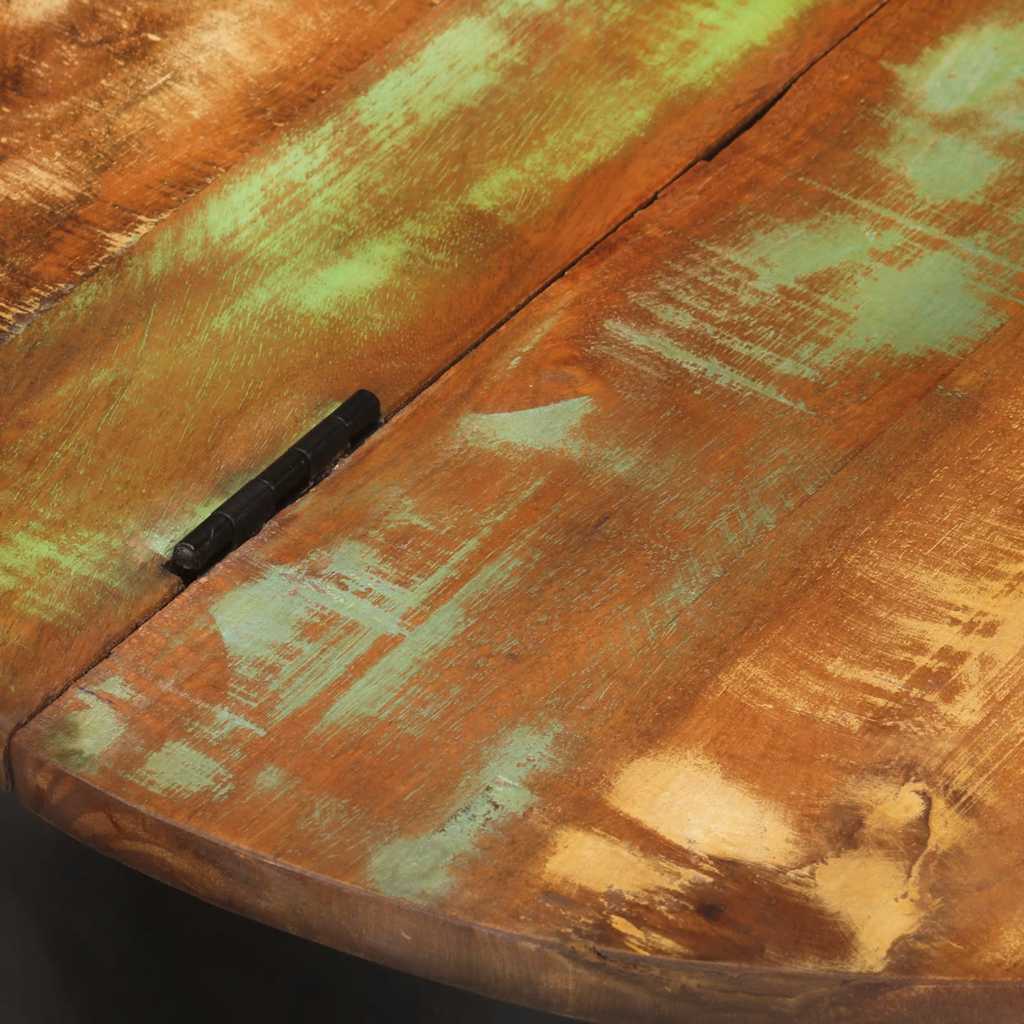 vidaXL Coffee Table Black 50x27 cm Solid Wood Reclaimed