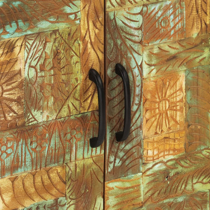 vidaXL Hand Carved Sideboard 55x30x75 cm Solid Wood Reclaimed