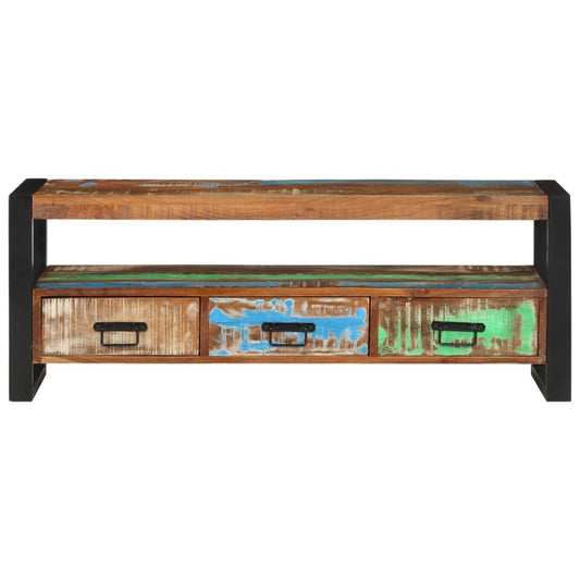 vidaXL TV Cabinet 120x30x45 cm Solid Wood Reclaimed