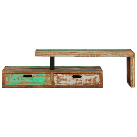 vidaXL TV Stand (118-200)x30x40 cm Solid Wood Reclaimed
