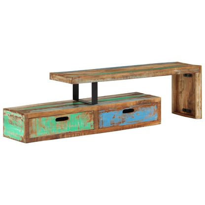 vidaXL TV Stand (118-200)x30x40 cm Solid Wood Reclaimed
