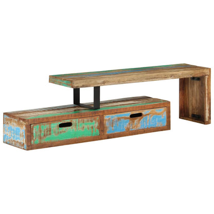 vidaXL TV Stand (118-200)x30x40 cm Solid Wood Reclaimed