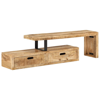 vidaXL TV Stand (118-200)x30x40 cm Solid Wood Mango