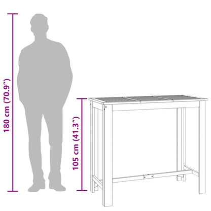 vidaXL Garden Bar Table 120x60x105 cm Solid Wood Acacia