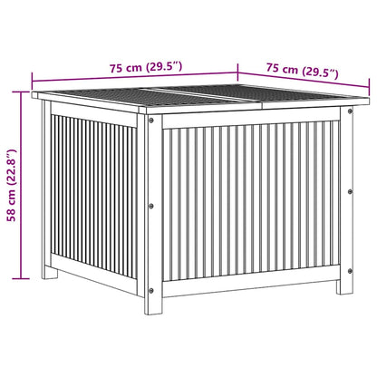 vidaXL Garden Storage Box 75x75x58 cm Solid Wood Acacia