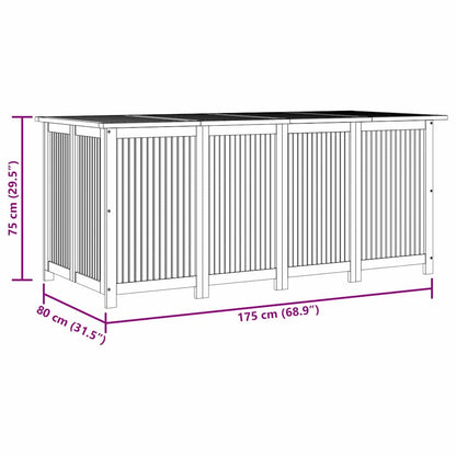 vidaXL Garden Storage Box 175x80x75 cm Solid Wood Acacia
