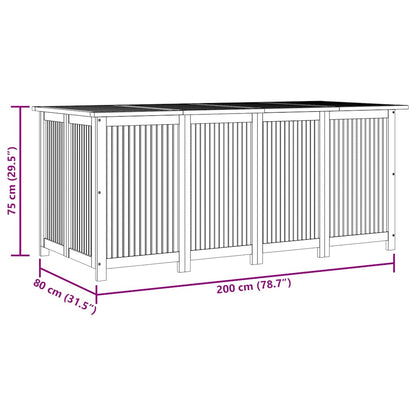vidaXL Garden Storage Box 200x80x75 cm Solid Wood Acacia