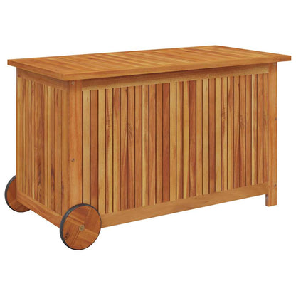 vidaXL Garden Storage Box with Wheels 90x50x58 cm Solid Wood Acacia