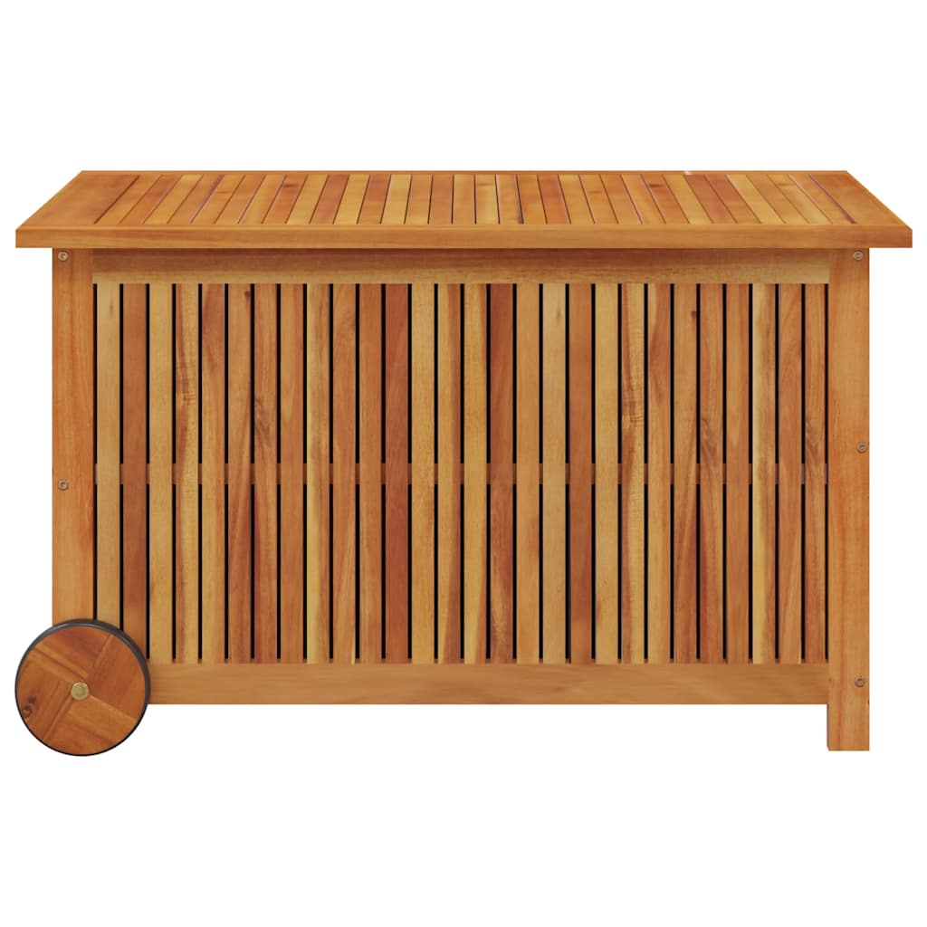 vidaXL Garden Storage Box with Wheels 90x50x58 cm Solid Wood Acacia