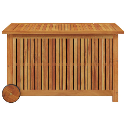 vidaXL Garden Storage Box with Wheels 90x50x58 cm Solid Wood Acacia