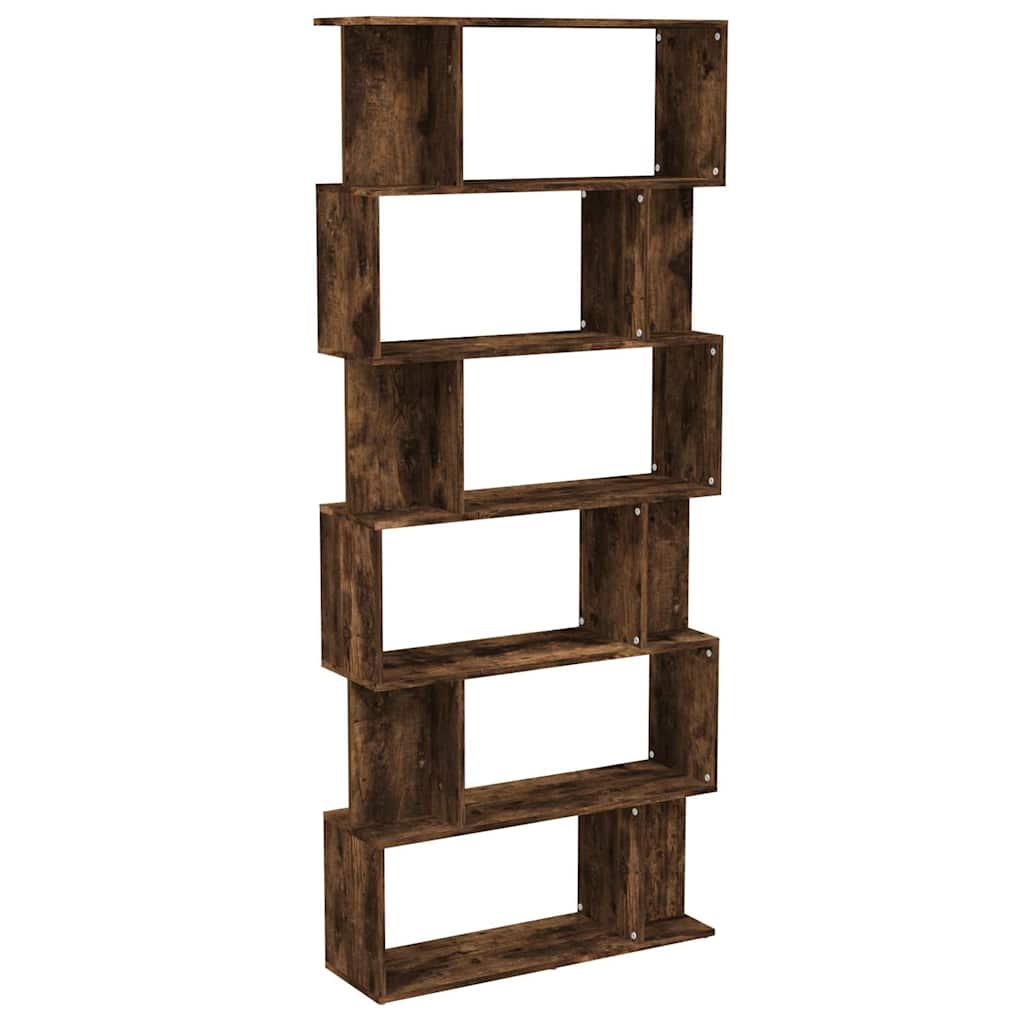 vidaXL Book Cabinet/Room Divider Smoked Oak 80x24x192 cm