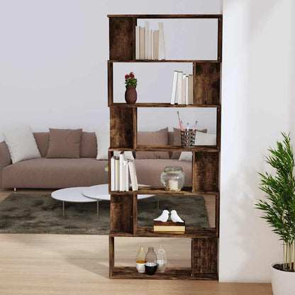 vidaXL Book Cabinet/Room Divider Smoked Oak 80x24x192 cm