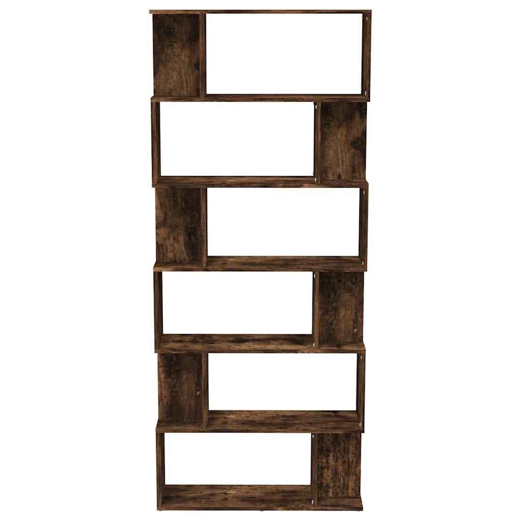 vidaXL Book Cabinet/Room Divider Smoked Oak 80x24x192 cm
