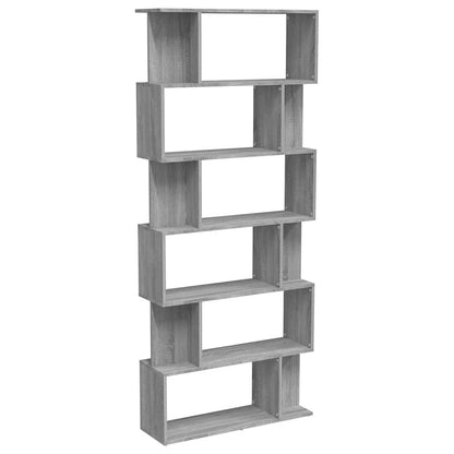 vidaXL Book Cabinet/Room Divider Grey Sonoma 80x24x192 cm