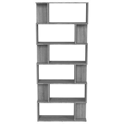 vidaXL Book Cabinet/Room Divider Grey Sonoma 80x24x192 cm