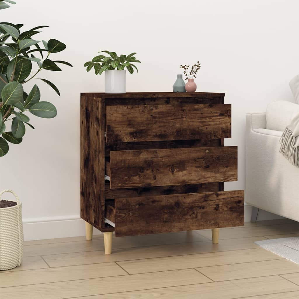 vidaXL Sideboard Smoked Oak 60x35x70 cm Engineered Wood