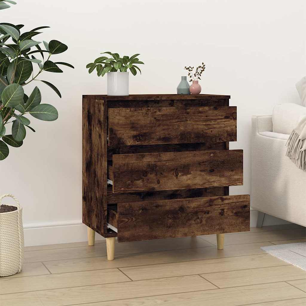 vidaXL Sideboard Smoked Oak 60x35x70 cm Engineered Wood