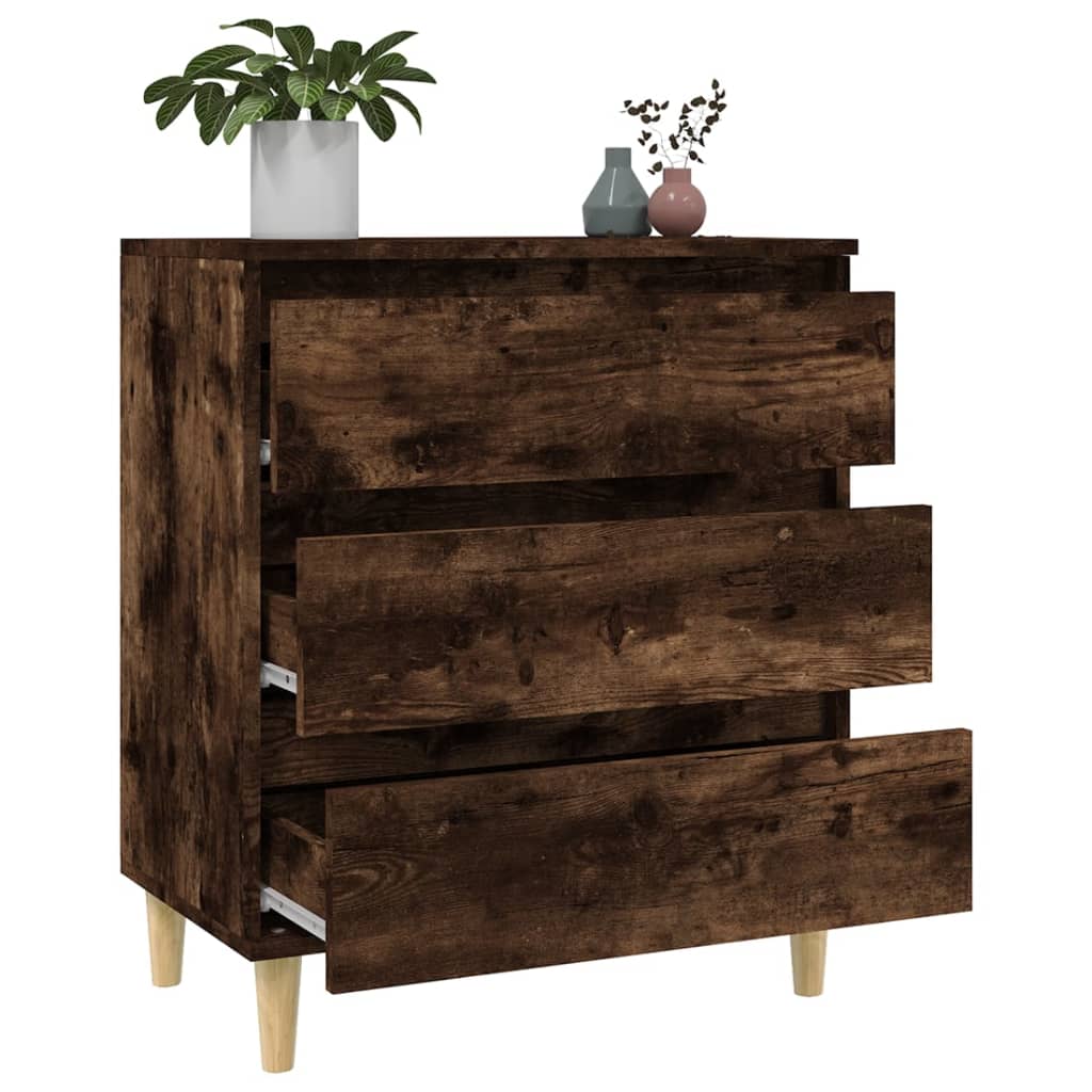 vidaXL Sideboard Smoked Oak 60x35x70 cm Engineered Wood