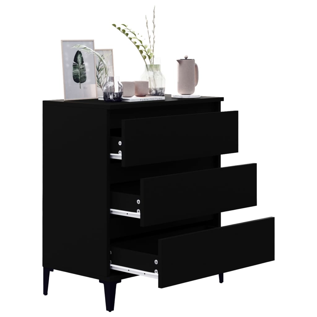 vidaXL Sideboard | Black | Engineered wood | Medium | Sideboard | Rectangular