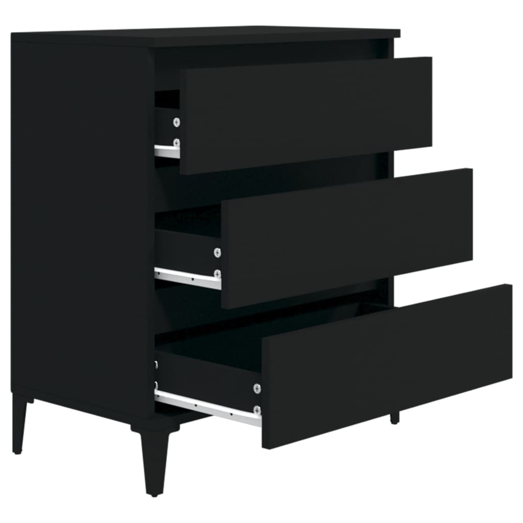 vidaXL Sideboard | Black | Engineered wood | Medium | Sideboard | Rectangular