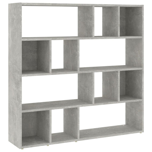 vidaXL Book Cabinet/Room Divider Concrete Grey 105x24x102 cm