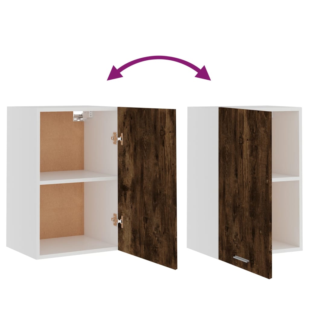 vidaXL Hanging Cabinet Lyon Smoked Oak 39.5x31x60 cm Engineered Wood