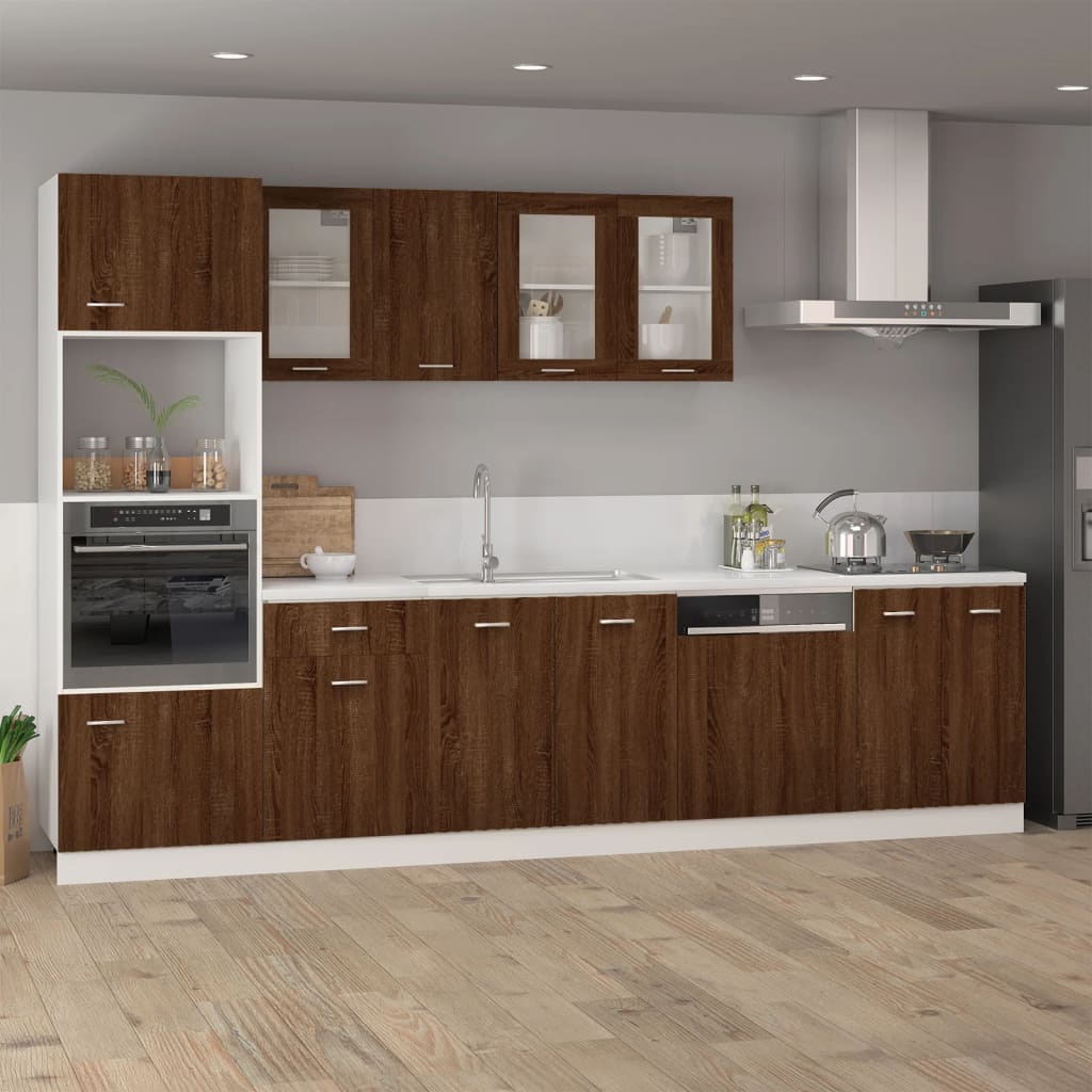 vidaXL Hanging Cabinet Lyon Brown Oak 39.5x31x60 cm Engineered Wood