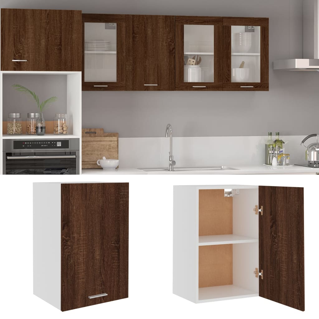 vidaXL Hanging Cabinet Lyon Brown Oak 39.5x31x60 cm Engineered Wood