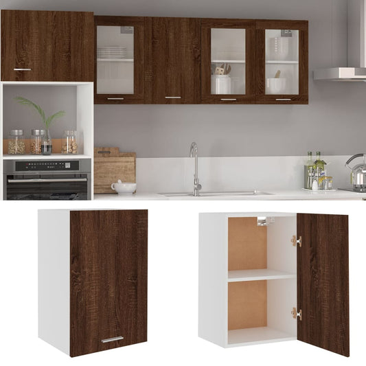 vidaXL Hanging Cabinet "Lyon" Brown Oak 39,5x31x60 cm Engineered Wood