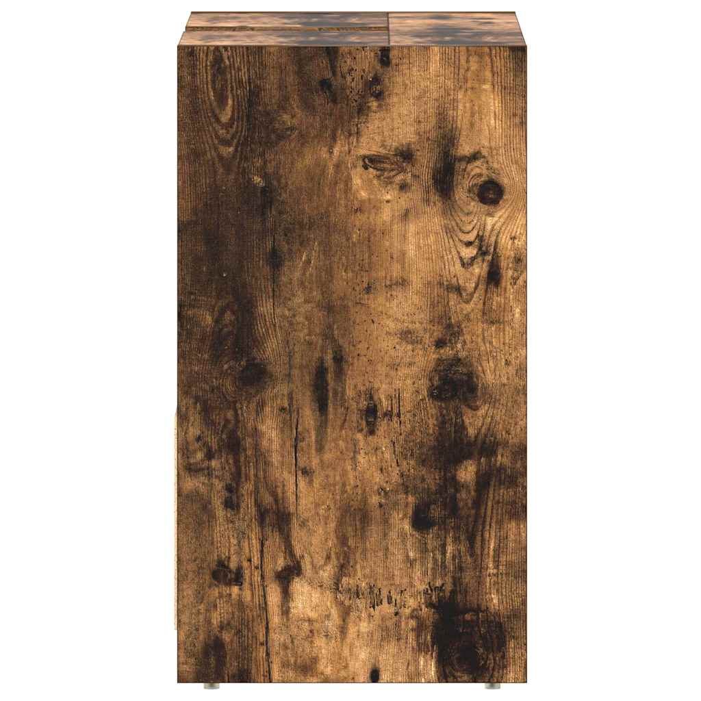 vidaXL Bathroom Cabinet Smoked Oak 60x33x61 cm Engineered Wood