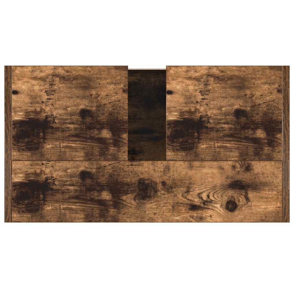 vidaXL Bathroom Cabinet Smoked Oak 60x33x61 cm Engineered Wood