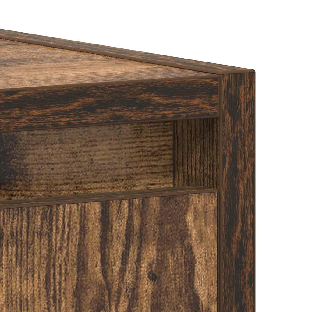 vidaXL Bathroom Cabinet Smoked Oak 60x33x60 cm Engineered Wood