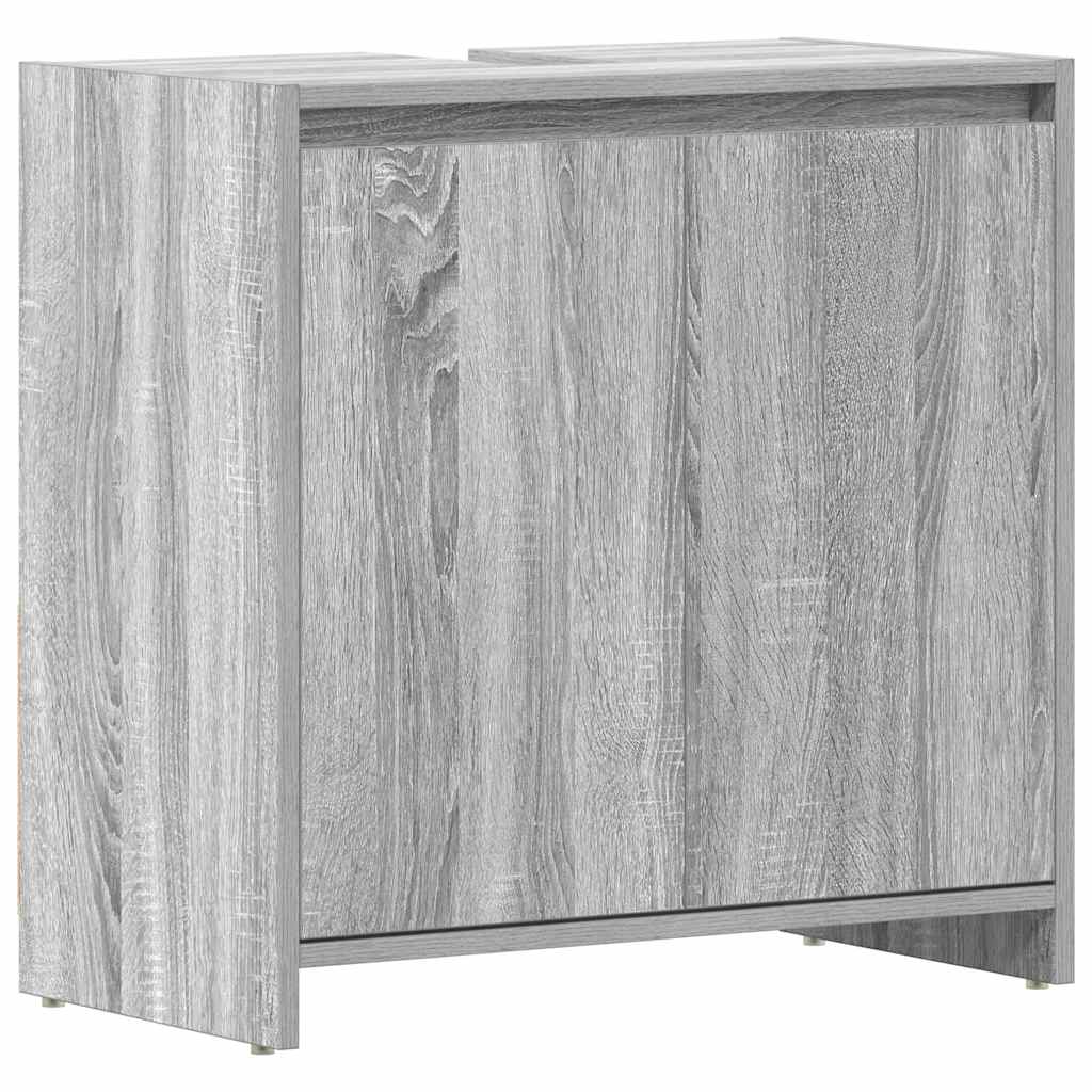 vidaXL Bathroom Cabinet Grey Sonoma 60x33x60 cm Engineered Wood