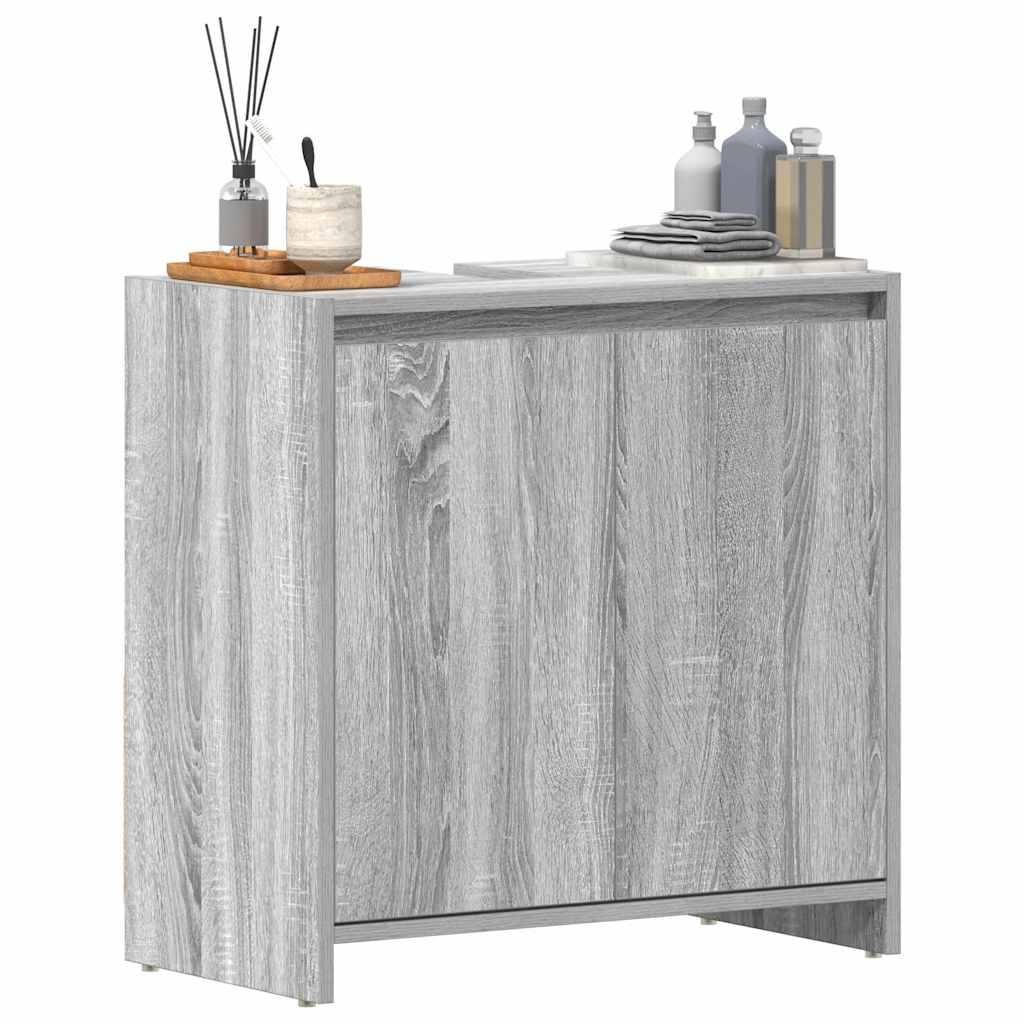 vidaXL Bathroom Cabinet Grey Sonoma 60x33x61 cm Engineered Wood