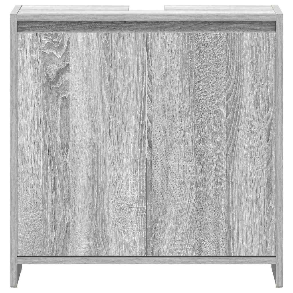 vidaXL Bathroom Cabinet Grey Sonoma 60x33x60 cm Engineered Wood