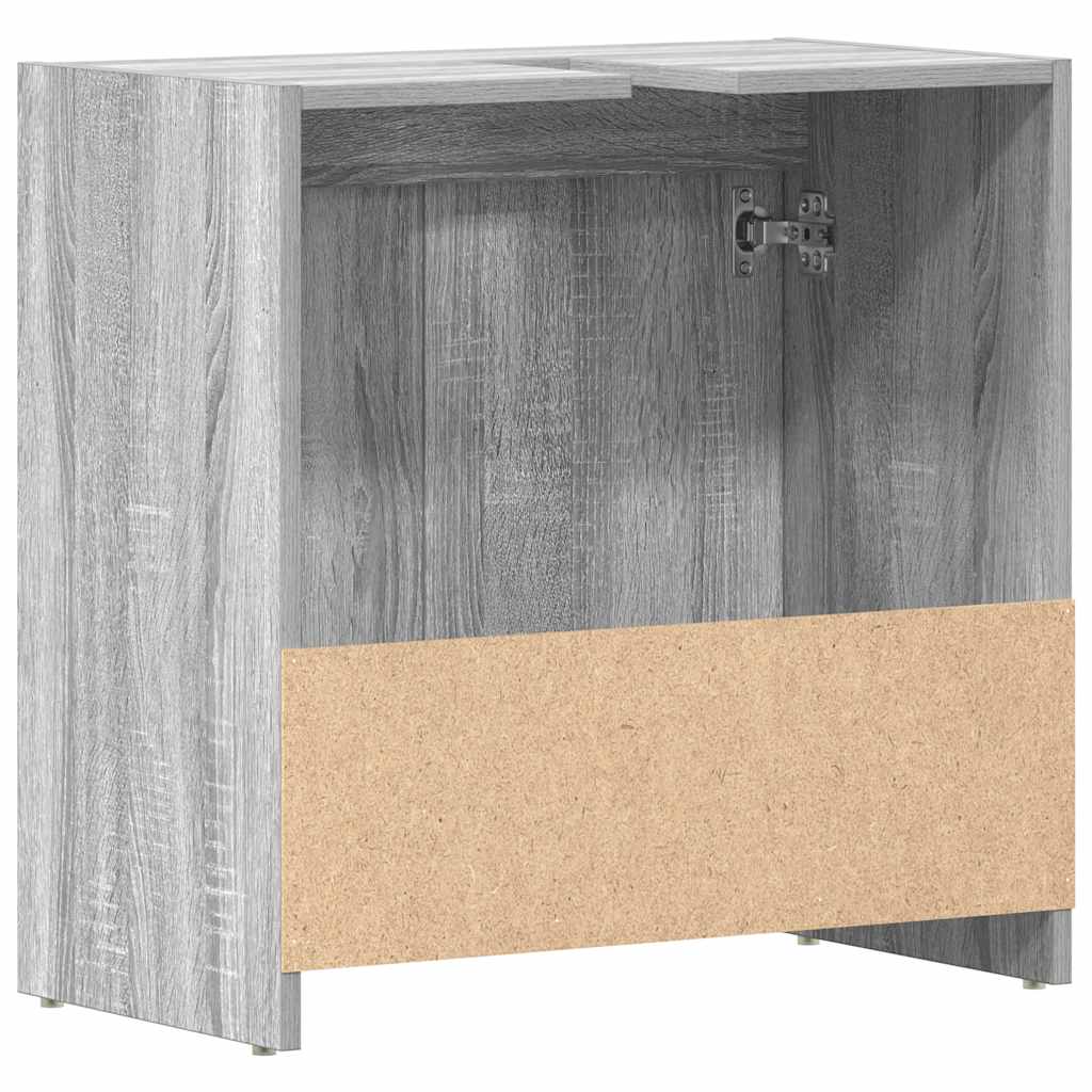 vidaXL Bathroom Cabinet Grey Sonoma 60x33x60 cm Engineered Wood