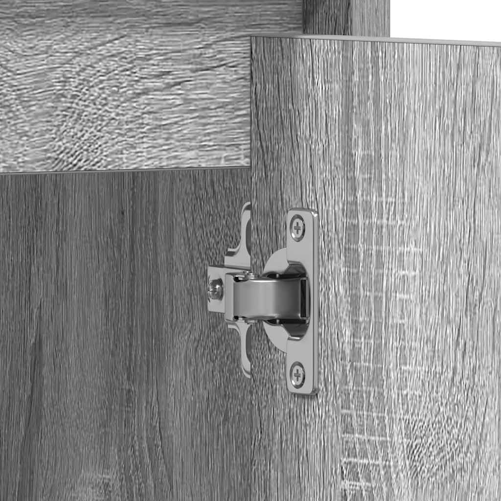 vidaXL Bathroom Cabinet Grey Sonoma 60x33x61 cm Engineered Wood