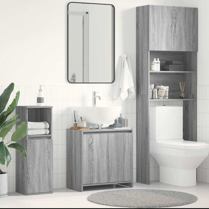 vidaXL Bathroom Cabinet Grey Sonoma 60x33x60 cm Engineered Wood
