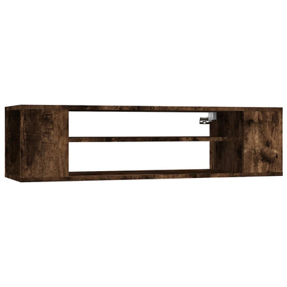 vidaXL Hanging TV Cabinet Smoked Oak 100x30x26.5 cm Engineered Wood