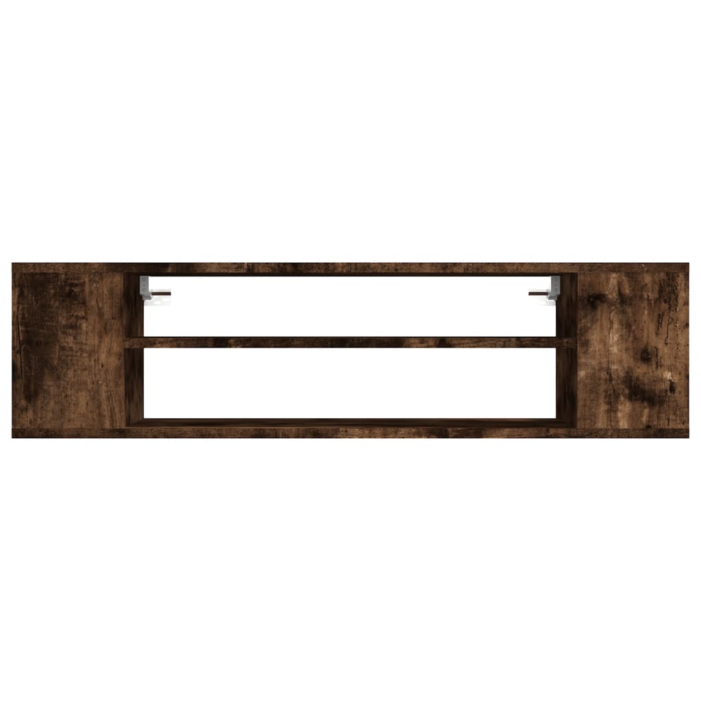 vidaXL Hanging TV Cabinet Smoked Oak 100x30x26.5 cm Engineered Wood